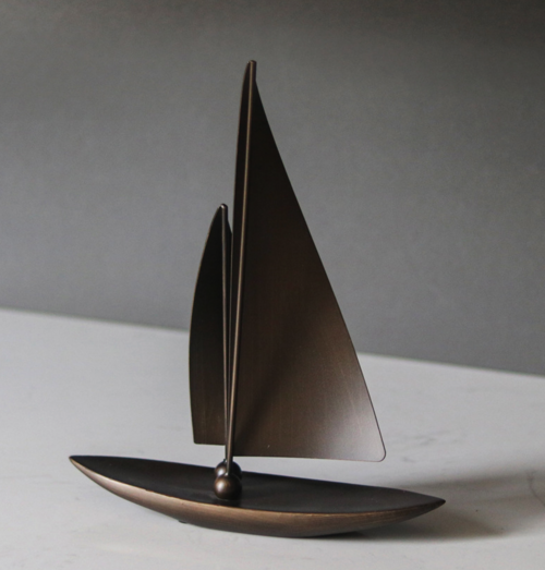 Luxury Resin Sailboat Sculpture