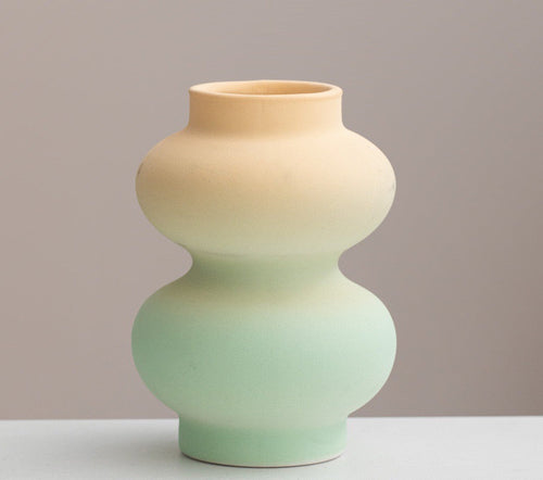 Chromatic Joy Ceramic Gradient Vase