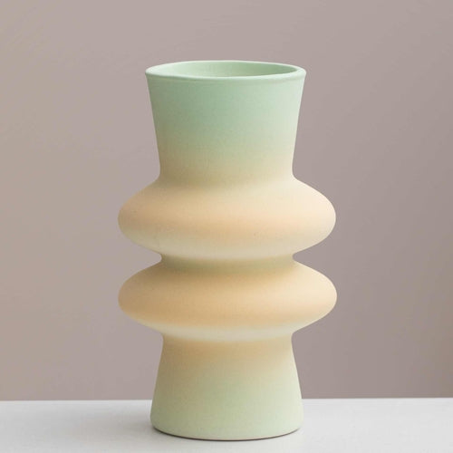 Chromatic Joy Ceramic Gradient Vase