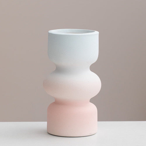 Chromatic Joy Ceramic Gradient Vase