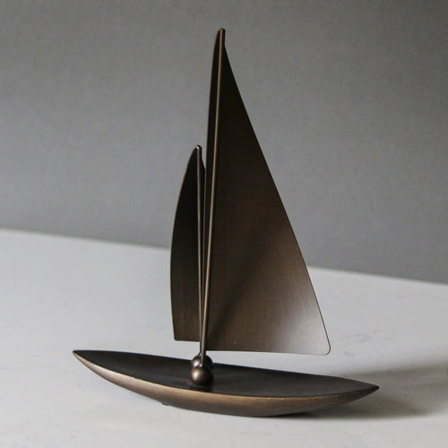 Luxury Resin Sailboat Sculpture