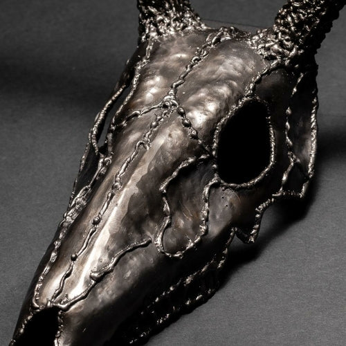 “The End” European Deer Mount – Eight Point Buck Skull Sculpture