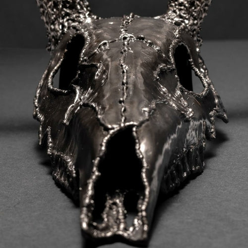 “The End” European Deer Mount – Eight Point Buck Skull Sculpture