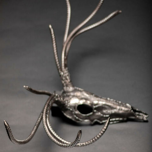 “The End” European Deer Mount – Eight Point Buck Skull Sculpture