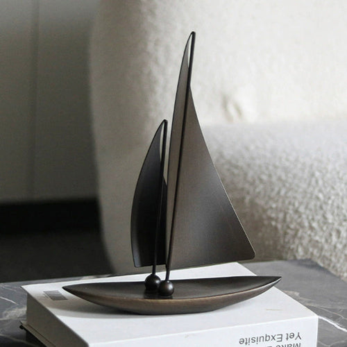 Luxury Resin Sailboat Sculpture