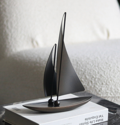 Luxury Resin Sailboat Sculpture