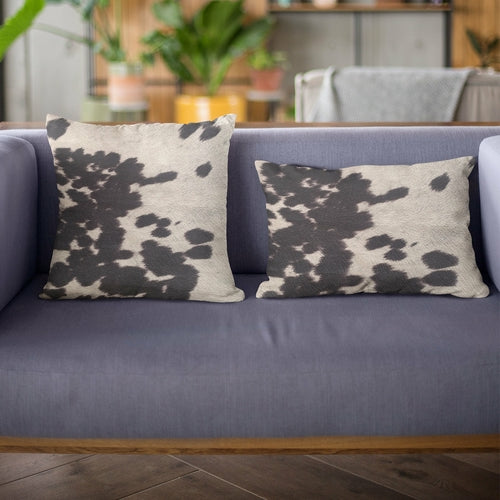 Black Cowhide Print Luxury Throw Pillow
