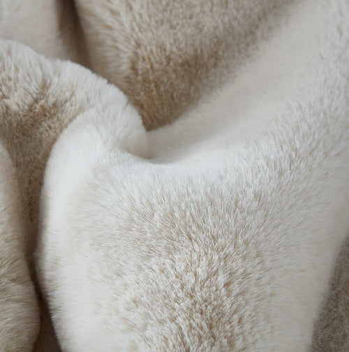 Hand-Tufted Chinchilla Faux Fur Throw Blanket