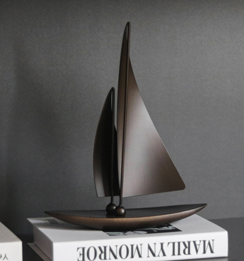Luxury Resin Sailboat Sculpture