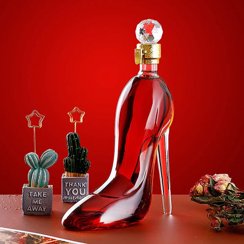 High-Heel Shoe Crystal Glass Decanter – 375ml or 700ml Capacity