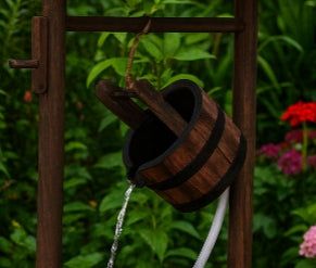 Rustic Wishing Well Water Fountain