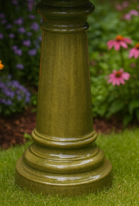 Verdant Haven Ceramic Birdbath