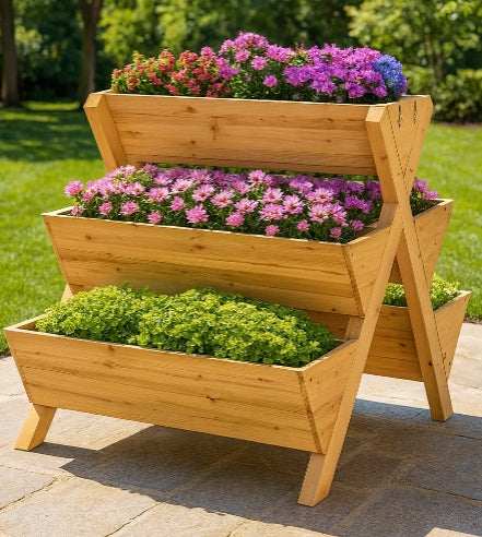 Terraced Aster Fir Wood Garden Tower