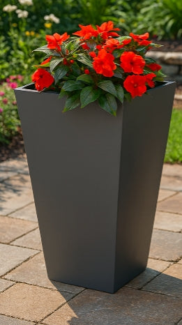 Slate Arc Modern Planter Duo