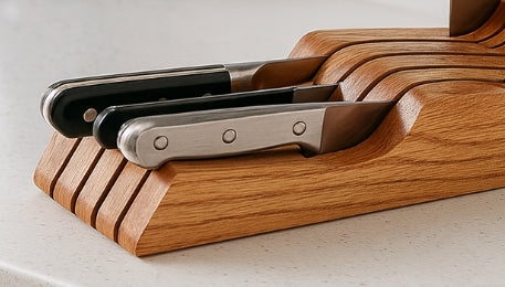 Solid Oak Knife Block