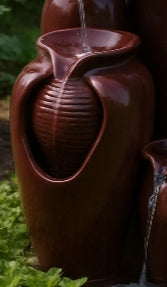 Meridian Burgundy Tiered Jar Fountain