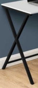 Aeris 55" White + Black Corner Workstation Desk