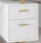 White + Gold Floating Workspace Desk