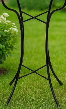 Aurora Petal Hand-Painted Glass Birdbath