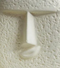 White Sculpted Face Ceramic Vase