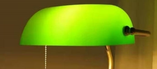 Antique Brass Banker's Lamp