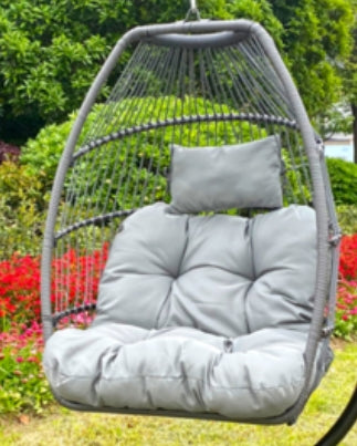 Wicker Hanging Egg Chair with Stand