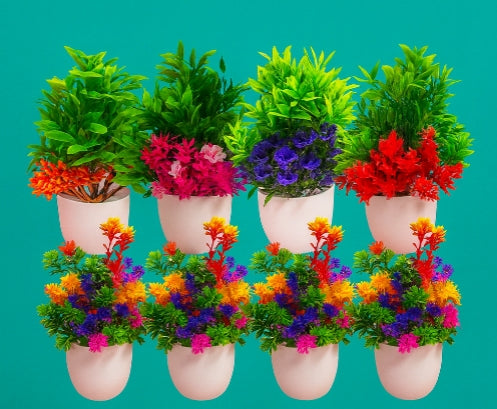 White-Roundpot Luxe Botanical Accent – Artificial Potted Plant