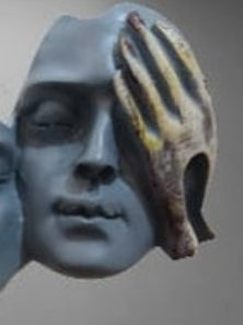 Whispered Reflection Resin Face Sculpture