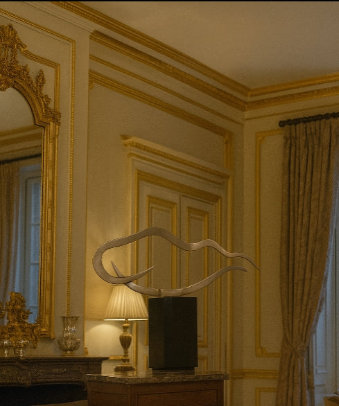 Nimbus Drift Polished Nickel Sculpture