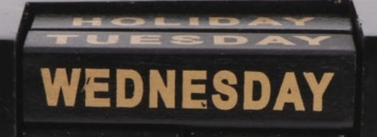 Noir Wooden Block Calendar