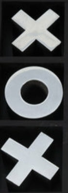 Nickel and Dark Wood Tic Tac Toe Game Sculpture