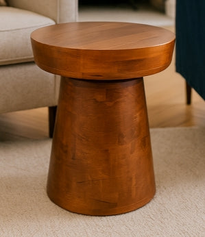 Solstice Round Mango Wood Accent Table