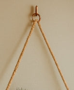 Rustic Adjustable Rope Hanging Wooden Wall Shelf – Handcrafted Natural Wood Display