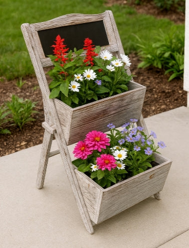 Clairborne Whitewash Tiered Plant Stand