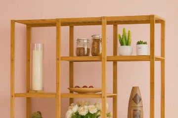 Evergrove Bamboo 4-Tier Eco Storage Bookcase