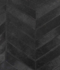 Black Cowhide Throw Pillow