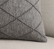 Knitted Cotton Diamond Pattern Throw Pillow