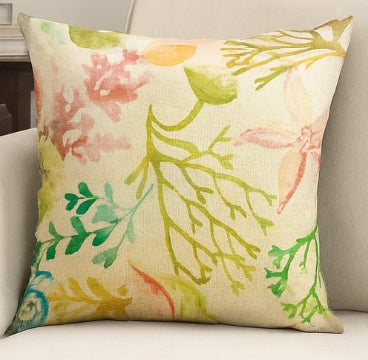 Under the Sea Floral Luxury Throw Pillow