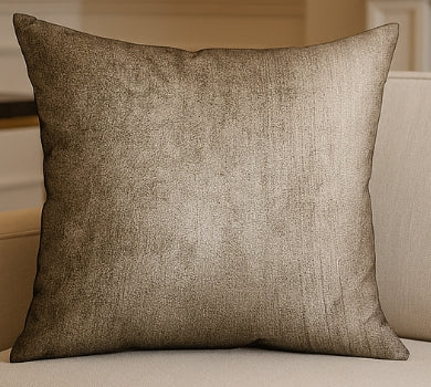 Brown Solid Luxury Indoor/Outdoor Throw Pillow