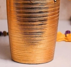 Gilded Luxe Ceramic Statement Vase