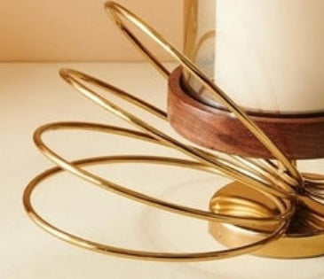 Glass Hurricane Candle Holder with Butterfly Base