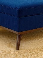 Owen Velvet Storage Ottoman – Sapphire Blue