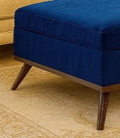 Owen Velvet Storage Ottoman – Sapphire Blue