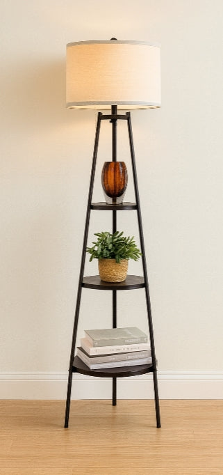 Solace Arcane 3-Tier Shelf Floor Lamp