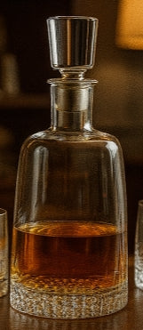 Mouth-Blown European Crystal Decanter and Tumbler Set – Five-Piece Collection