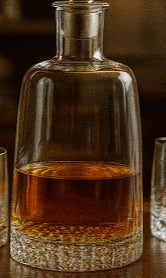 Mouth-Blown European Crystal Decanter and Tumbler Set – Five-Piece Collection