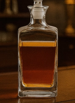 Mouth-Blown Lead-Free Crystal Whiskey Decanter – 34-Ounce Capacity