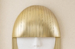 Fashion Faces Wall Art – Large “Pout” in White and Gold Leaf