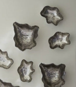 Cast Onyx Small Silver Wall Sculpture