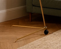 Mid-Century Italian Brass Floor Lamp – Sculptural Vintage-Inspired Lighting